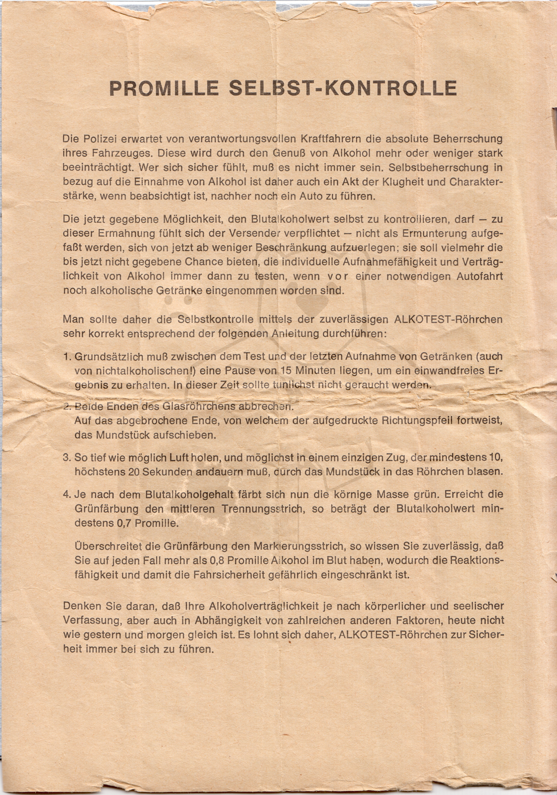 Die Bedienungsanleitung der "Sicherheitsröhre" Seite 2